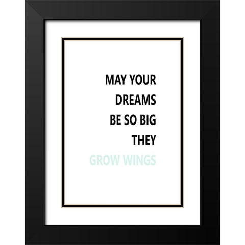 Grow Wings Black Modern Wood Framed Art Print with Double Matting by Mi, Suki