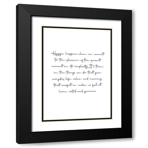 Hygge Happens Black Modern Wood Framed Art Print with Double Matting by Mi, Suki
