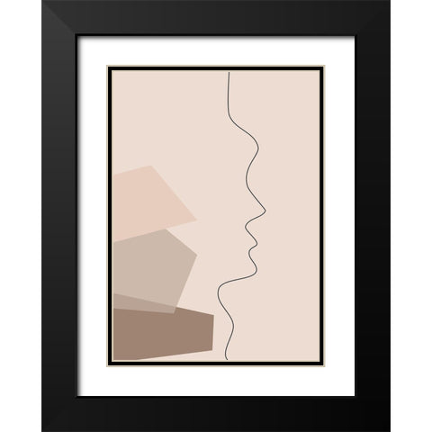 In Your Thoughts No.1 Black Modern Wood Framed Art Print with Double Matting by Ratcliffe, Tiffany