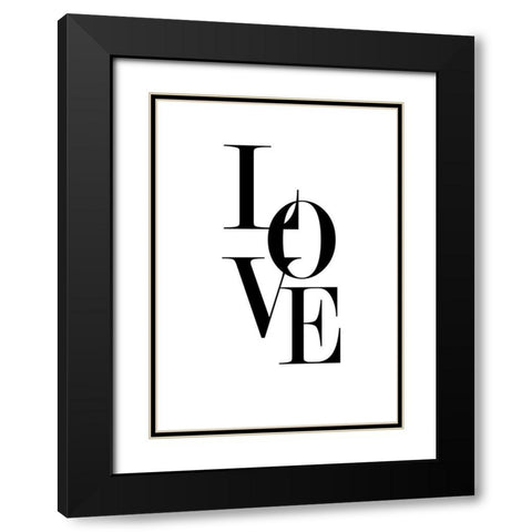 Love Black Modern Wood Framed Art Print with Double Matting by Mi, Suki