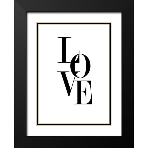 Love Black Modern Wood Framed Art Print with Double Matting by Mi, Suki