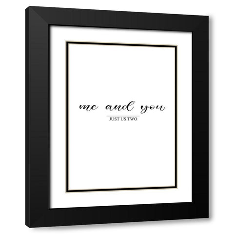 Me and You Black Modern Wood Framed Art Print with Double Matting by Mi, Suki