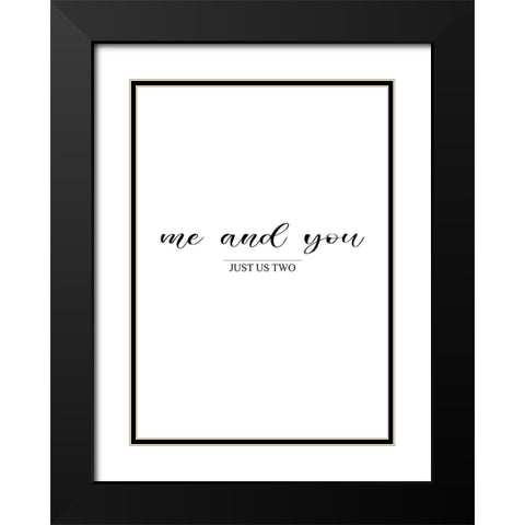Me and You Black Modern Wood Framed Art Print with Double Matting by Mi, Suki