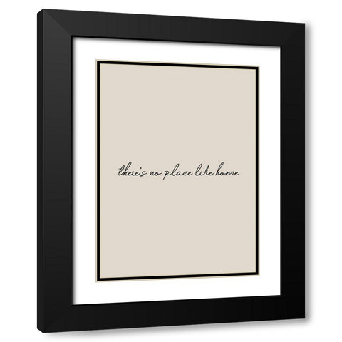 No Place Like Home Black Modern Wood Framed Art Print with Double Matting by Mi, Suki