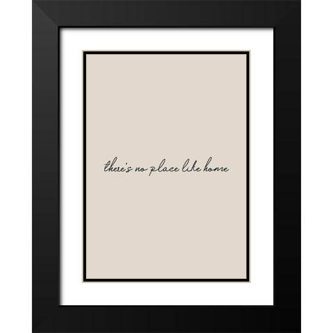 No Place Like Home Black Modern Wood Framed Art Print with Double Matting by Mi, Suki
