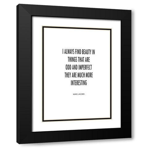 Odd and Imperfect Black Modern Wood Framed Art Print with Double Matting by Mi, Suki