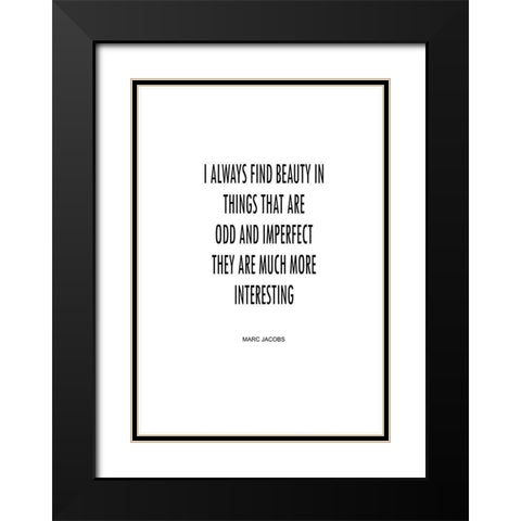 Odd and Imperfect Black Modern Wood Framed Art Print with Double Matting by Mi, Suki