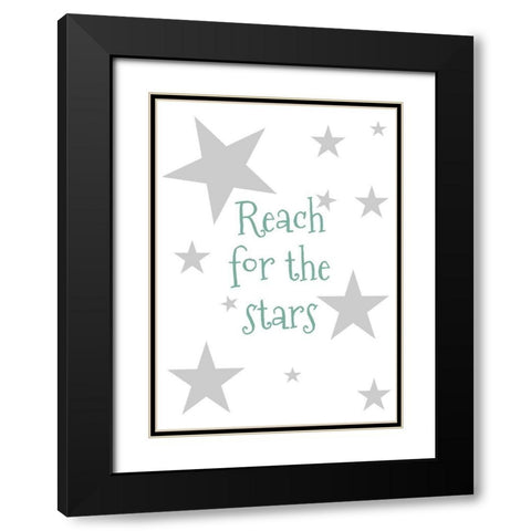 Reach for the Stars Black Modern Wood Framed Art Print with Double Matting by Mi, Suki