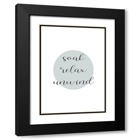 Relax-Unwind Black Modern Wood Framed Art Print with Double Matting by Mi, Suki
