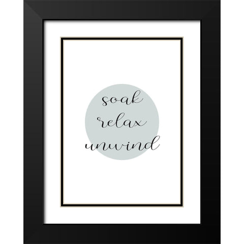 Relax-Unwind Black Modern Wood Framed Art Print with Double Matting by Mi, Suki
