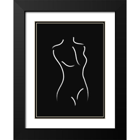 Sculpt No.2 Black Modern Wood Framed Art Print with Double Matting by Ratcliffe, Tiffany