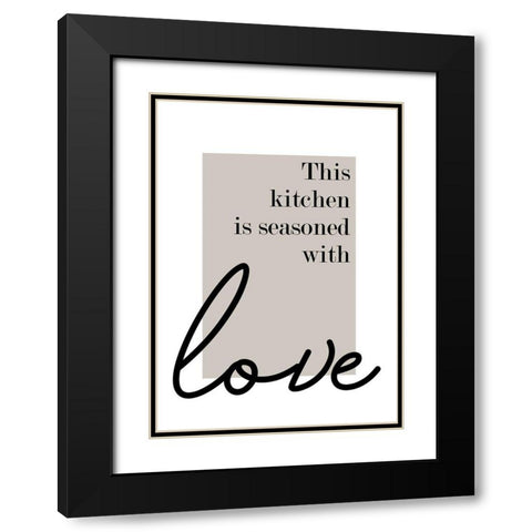 Seasoned with Love Black Modern Wood Framed Art Print with Double Matting by Mi, Suki