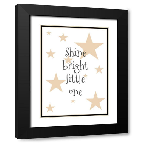 Shine Bright Black Modern Wood Framed Art Print with Double Matting by Mi, Suki