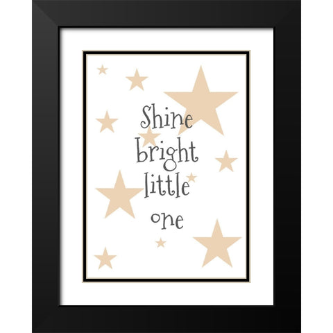 Shine Bright Black Modern Wood Framed Art Print with Double Matting by Mi, Suki