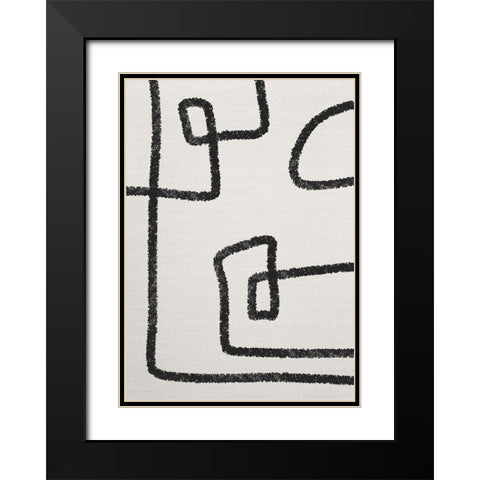 The Journey No.1 Black Modern Wood Framed Art Print with Double Matting by Ratcliffe, Tiffany