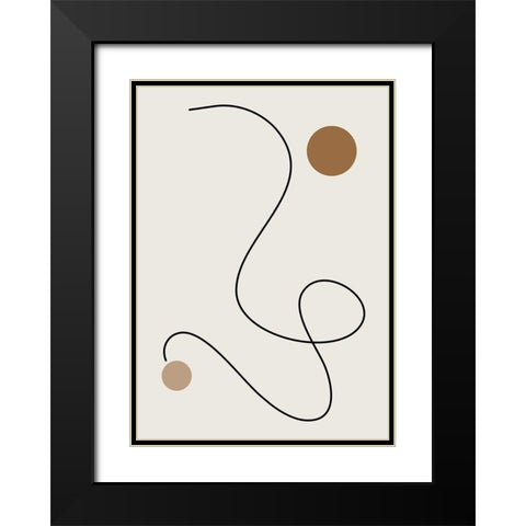 The Line No.1 Black Modern Wood Framed Art Print with Double Matting by Ratcliffe, Tiffany