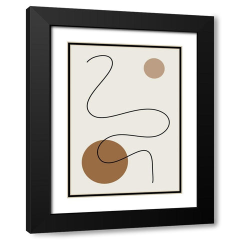 The Line No.2 Black Modern Wood Framed Art Print with Double Matting by Ratcliffe, Tiffany