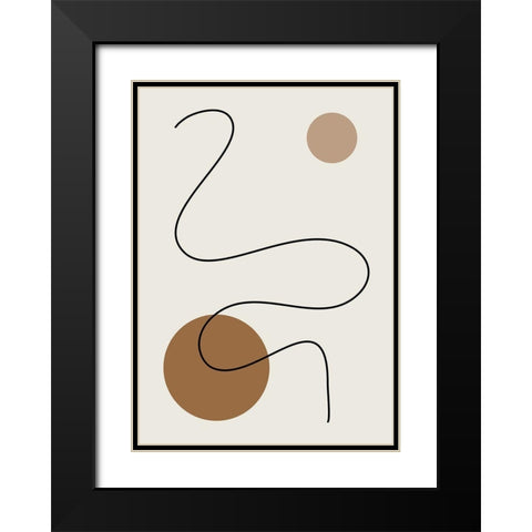 The Line No.2 Black Modern Wood Framed Art Print with Double Matting by Ratcliffe, Tiffany