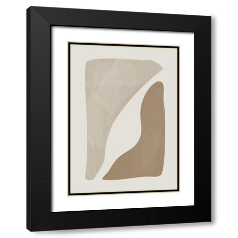 Two Shapes Black Modern Wood Framed Art Print with Double Matting by Ratcliffe, Tiffany