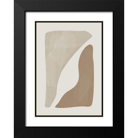 Two Shapes Black Modern Wood Framed Art Print with Double Matting by Ratcliffe, Tiffany
