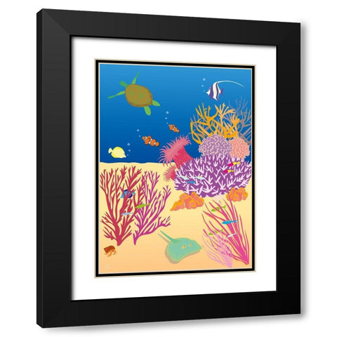 Underwater No.1 Black Modern Wood Framed Art Print with Double Matting by Hollie, Jasmine