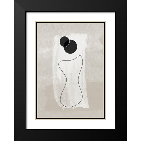 Vase No.1 Black Modern Wood Framed Art Print with Double Matting by Ratcliffe, Tiffany