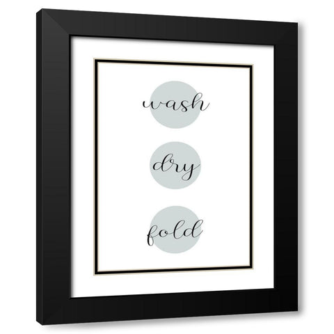 Wash Dry Fold Black Modern Wood Framed Art Print with Double Matting by Mi, Suki