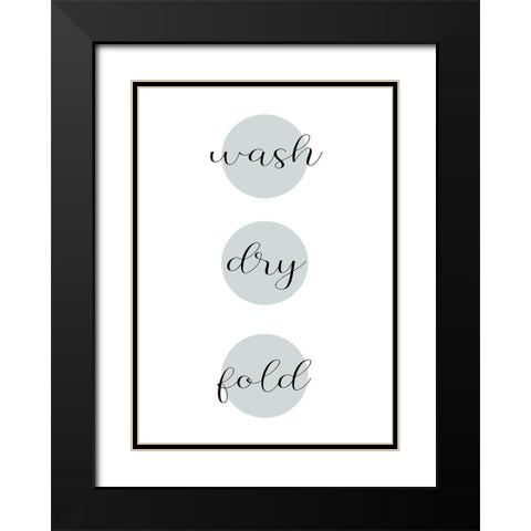 Wash Dry Fold Black Modern Wood Framed Art Print with Double Matting by Mi, Suki