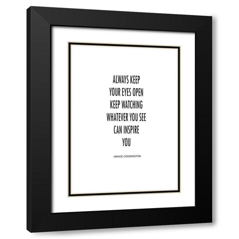 Whatever You See Black Modern Wood Framed Art Print with Double Matting by Mi, Suki