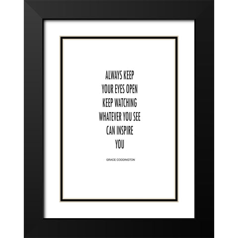 Whatever You See Black Modern Wood Framed Art Print with Double Matting by Mi, Suki