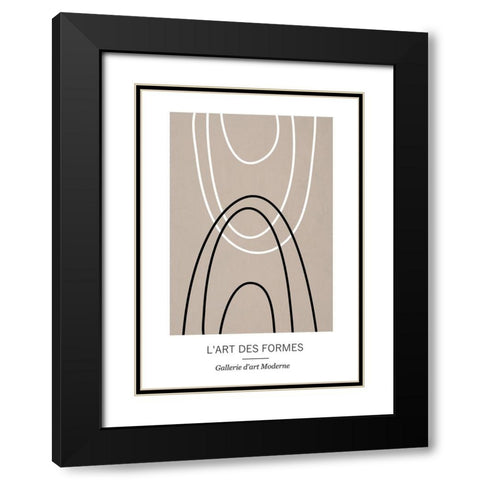 Formes Black Modern Wood Framed Art Print with Double Matting by Ratcliffe, Tiffany