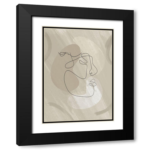 Figure 03 Black Modern Wood Framed Art Print with Double Matting by Ratcliffe, Tiffany
