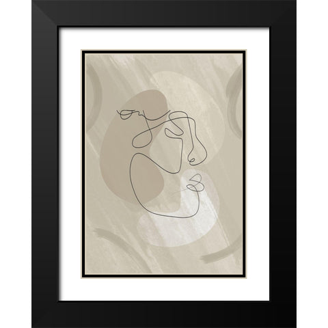 Figure 03 Black Modern Wood Framed Art Print with Double Matting by Ratcliffe, Tiffany