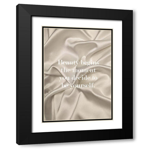 Be Yourself Black Modern Wood Framed Art Print with Double Matting by Mi, Suki