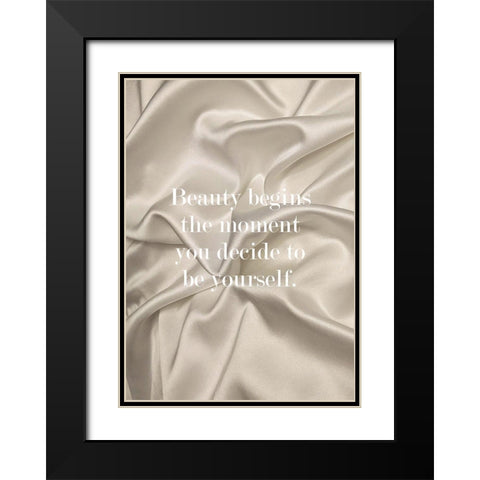 Be Yourself Black Modern Wood Framed Art Print with Double Matting by Mi, Suki