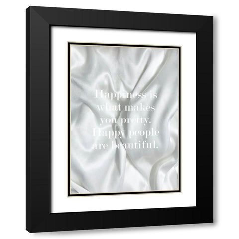 Happy People Black Modern Wood Framed Art Print with Double Matting by Mi, Suki