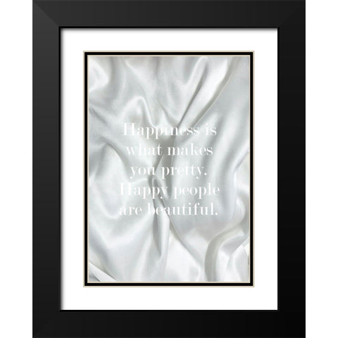 Happy People Black Modern Wood Framed Art Print with Double Matting by Mi, Suki