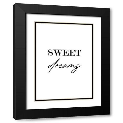 Sweet Dreams Black Modern Wood Framed Art Print with Double Matting by Mi, Suki
