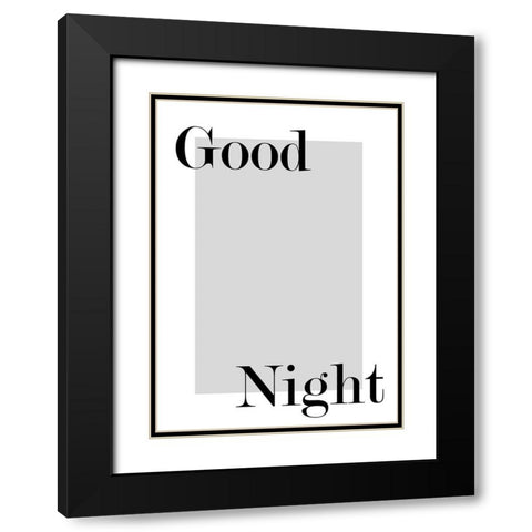 Goodnight Black Modern Wood Framed Art Print with Double Matting by Mi, Suki