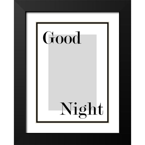 Goodnight Black Modern Wood Framed Art Print with Double Matting by Mi, Suki