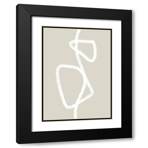 Interlock No.2 Black Modern Wood Framed Art Print with Double Matting by Ratcliffe, Tiffany