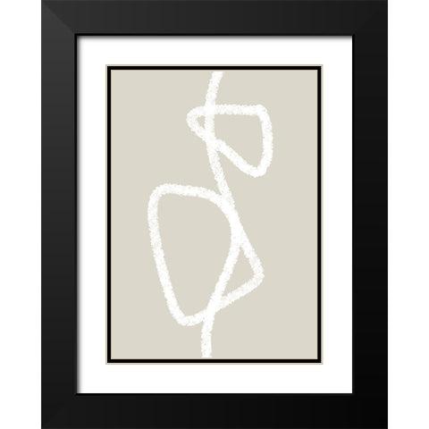 Interlock No.2 Black Modern Wood Framed Art Print with Double Matting by Ratcliffe, Tiffany