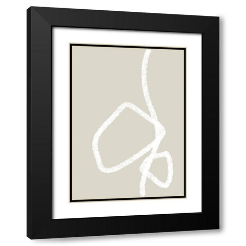 Interlock No.3 Black Modern Wood Framed Art Print with Double Matting by Ratcliffe, Tiffany