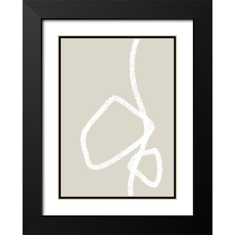 Interlock No.3 Black Modern Wood Framed Art Print with Double Matting by Ratcliffe, Tiffany