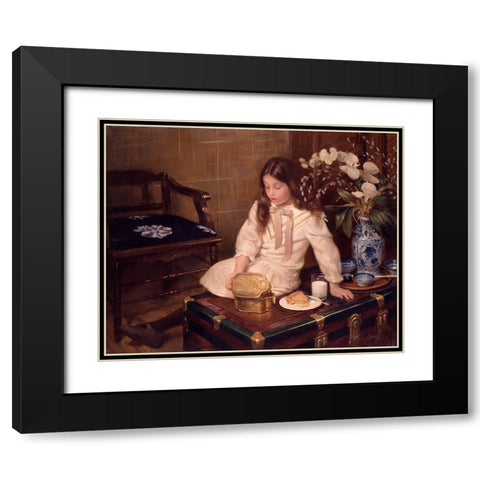 A Little Curiosity Black Modern Wood Framed Art Print with Double Matting by Murray, Alan