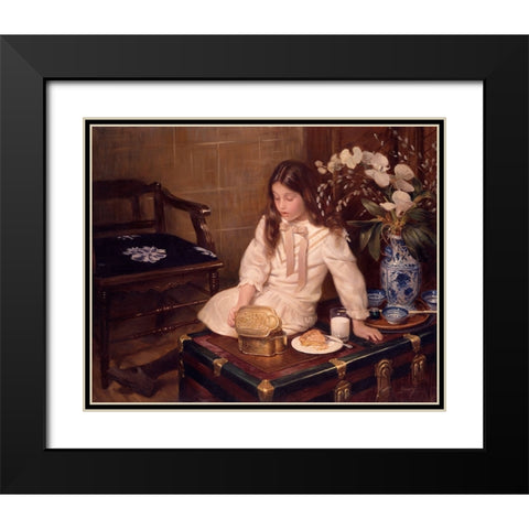 A Little Curiosity Black Modern Wood Framed Art Print with Double Matting by Murray, Alan