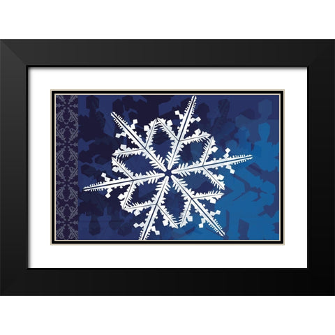 Cristal de Glace II Black Modern Wood Framed Art Print with Double Matting by Art Licensing Studio