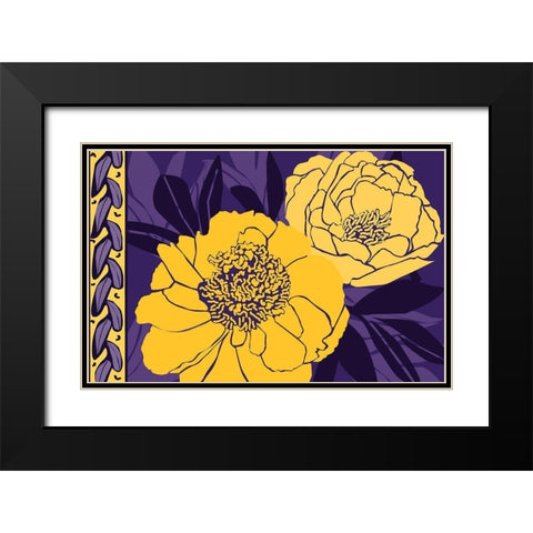 Color Bouquet I Black Modern Wood Framed Art Print with Double Matting by Art Licensing Studio
