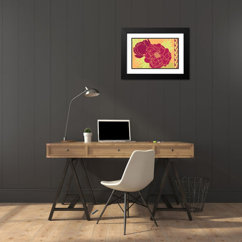 Color Bouquet III Black Modern Wood Framed Art Print with Double Matting by Art Licensing Studio