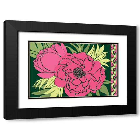 Color Bouquet IV Black Modern Wood Framed Art Print with Double Matting by Art Licensing Studio